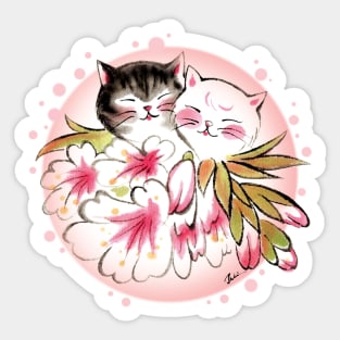 Blossom cats lover Sticker